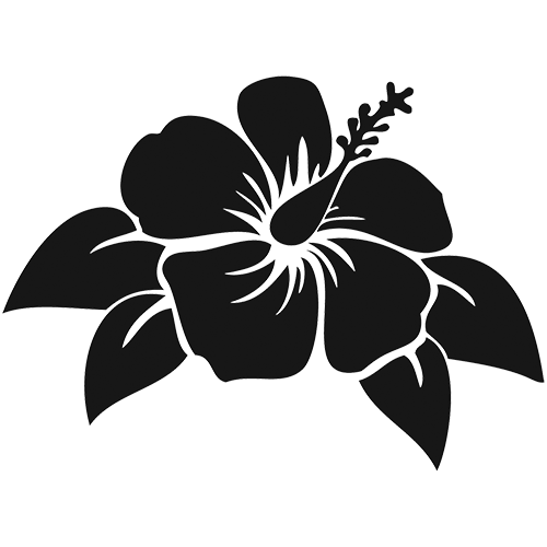 List 101+ Images Hawaiian Flower Clip Art Black And White Stunning