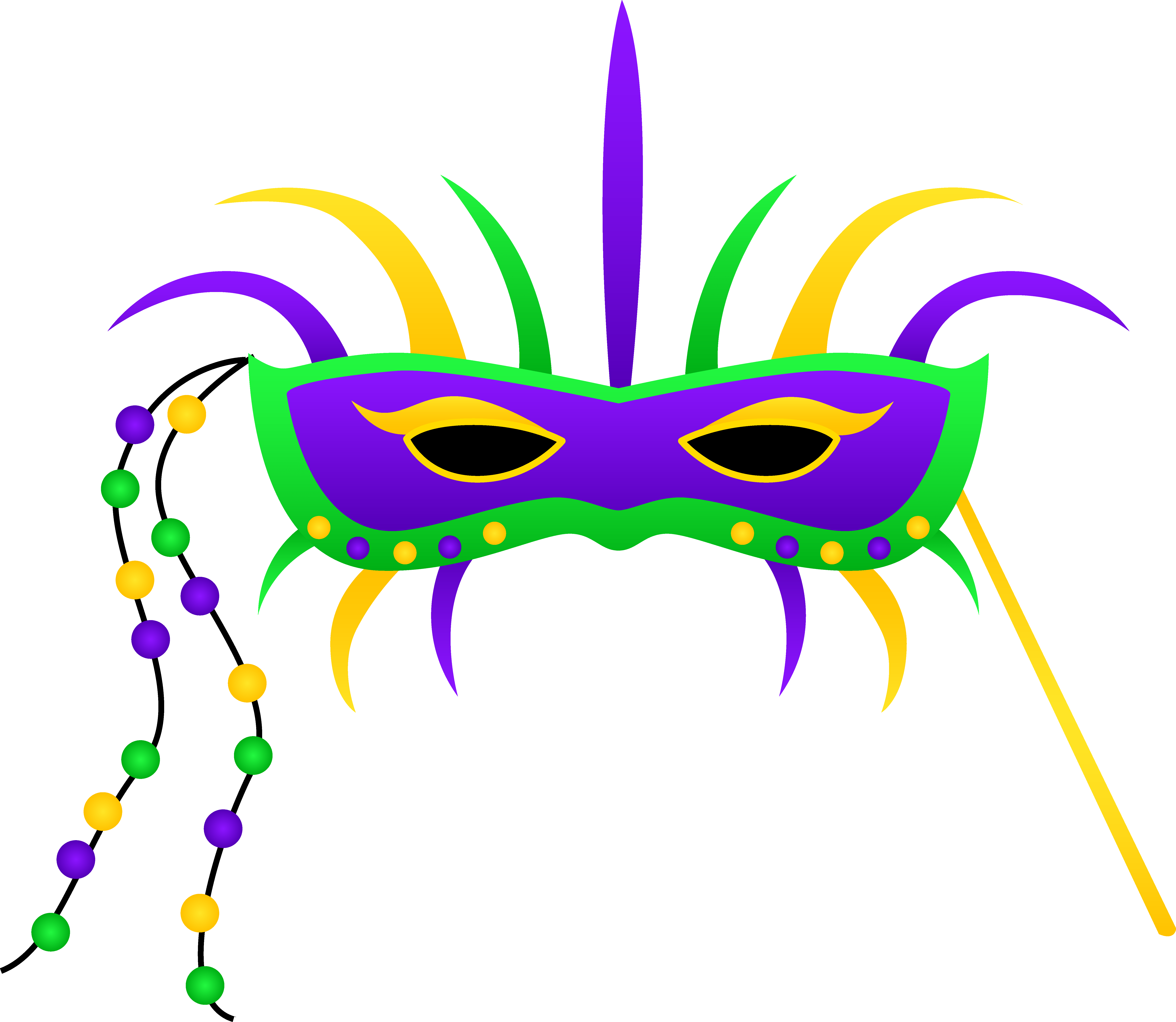 Mardi Gras Happy Sad Masks Clip Art