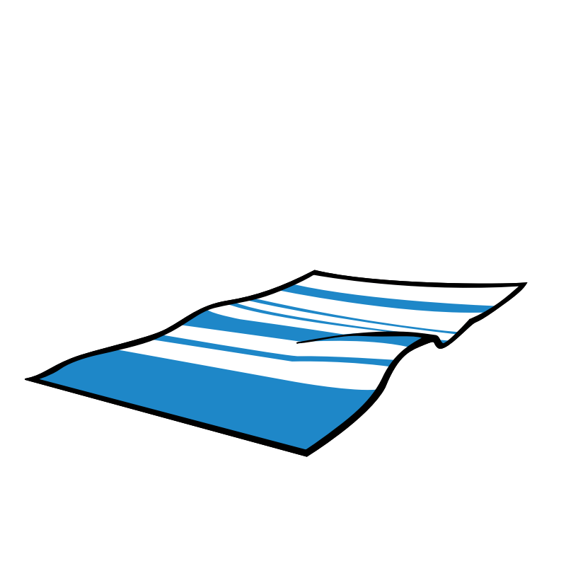 Free Beach Towel Clipart Black And White, Download Free Beach Towel