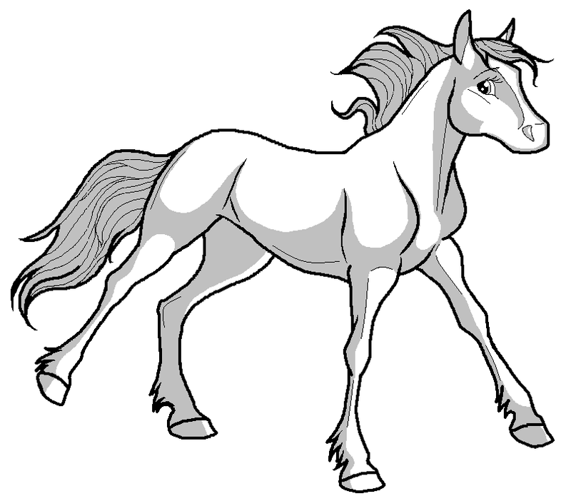 Horses Free printable Coloring pages for kids Just Color