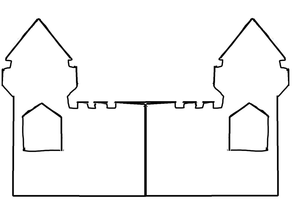 Castle Outline - Free Printable Castle Templates and Coloring Pages