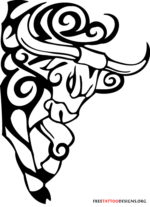 Easy Bull Tattoo Drawing - Clip Art Library 721_x_524_gif
