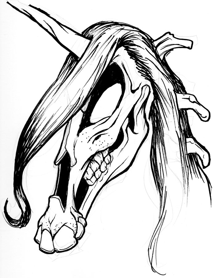 evil unicorn anime drawing Clip Art Library