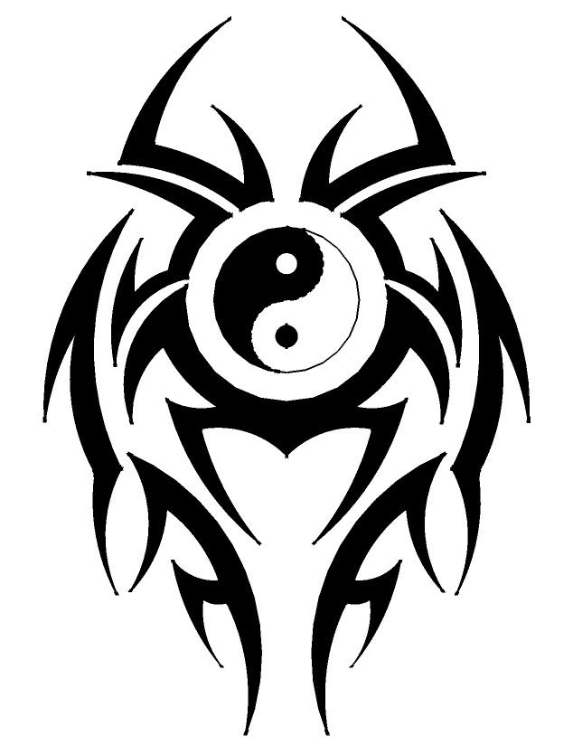Yin Yang Tribal Tattoo Designs - Clip Art Library 824_x_634_jpg