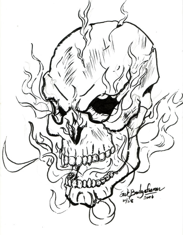 Free Skull Line Art, Download Free Clip Art, Free Clip Art on Clipart