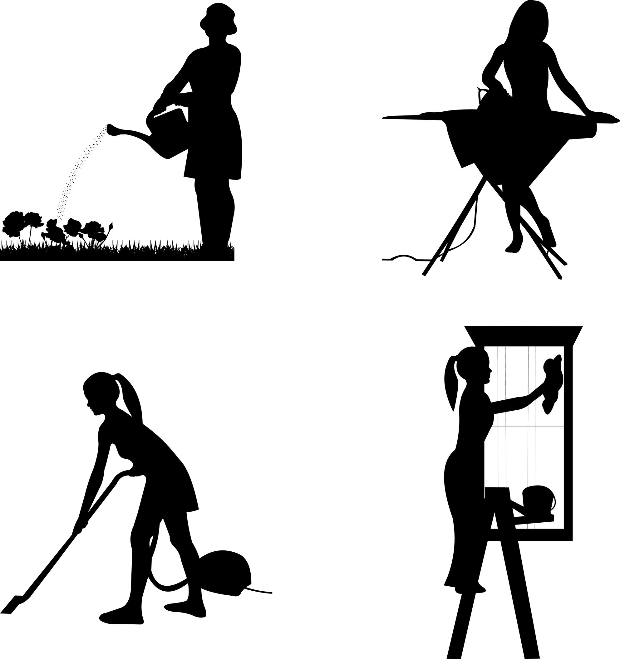 House Cleaning Silhouette
