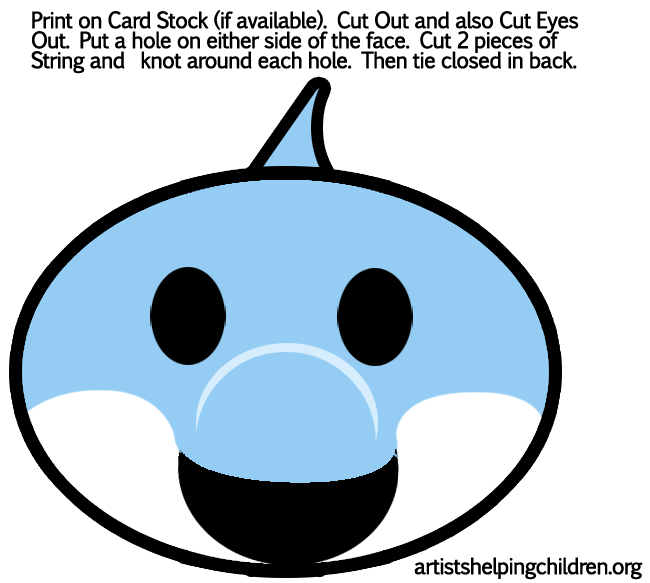 printable dolphin mask Clip Art Library