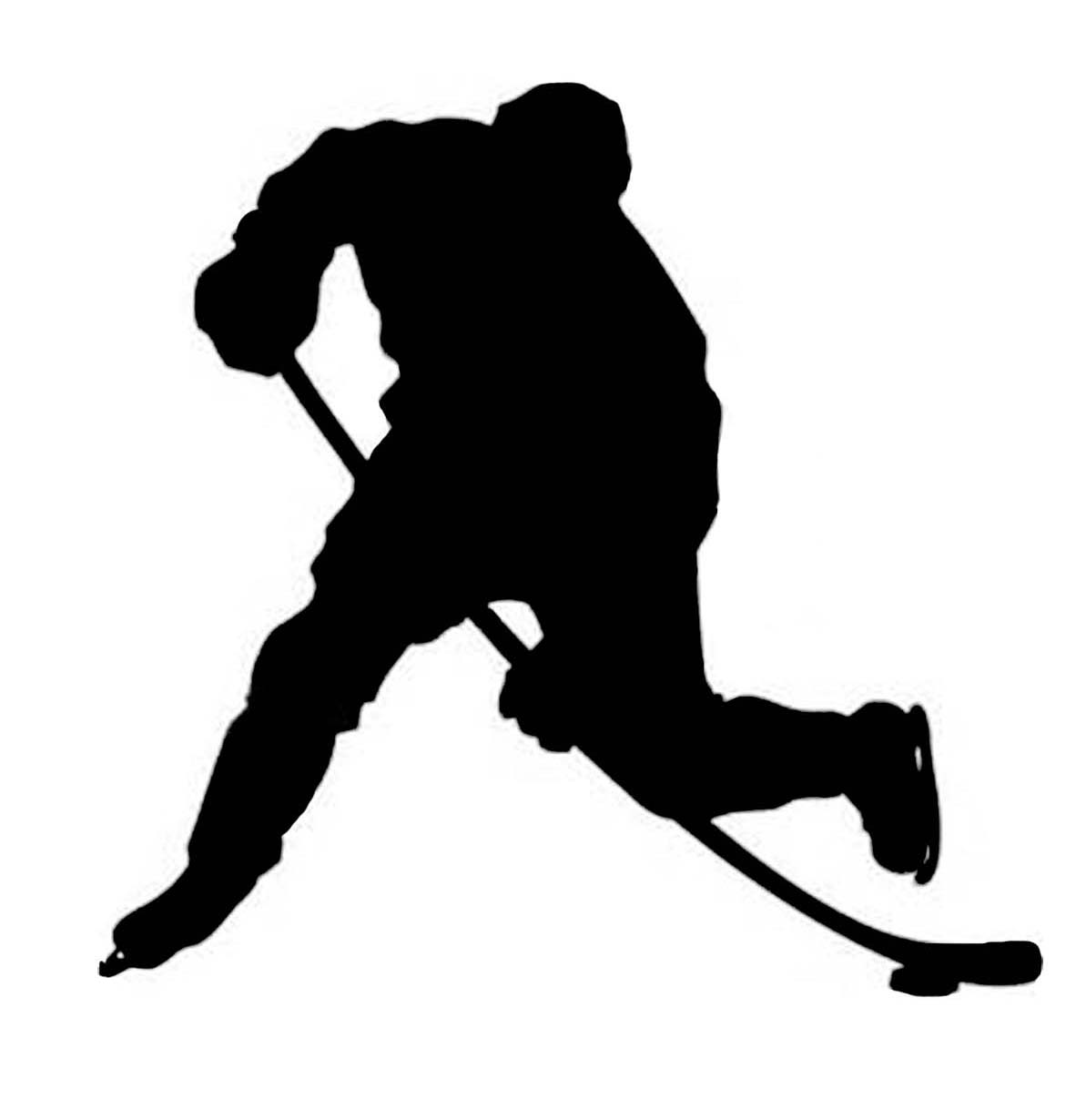 Kids Playing Hockey Clipart Silhouette