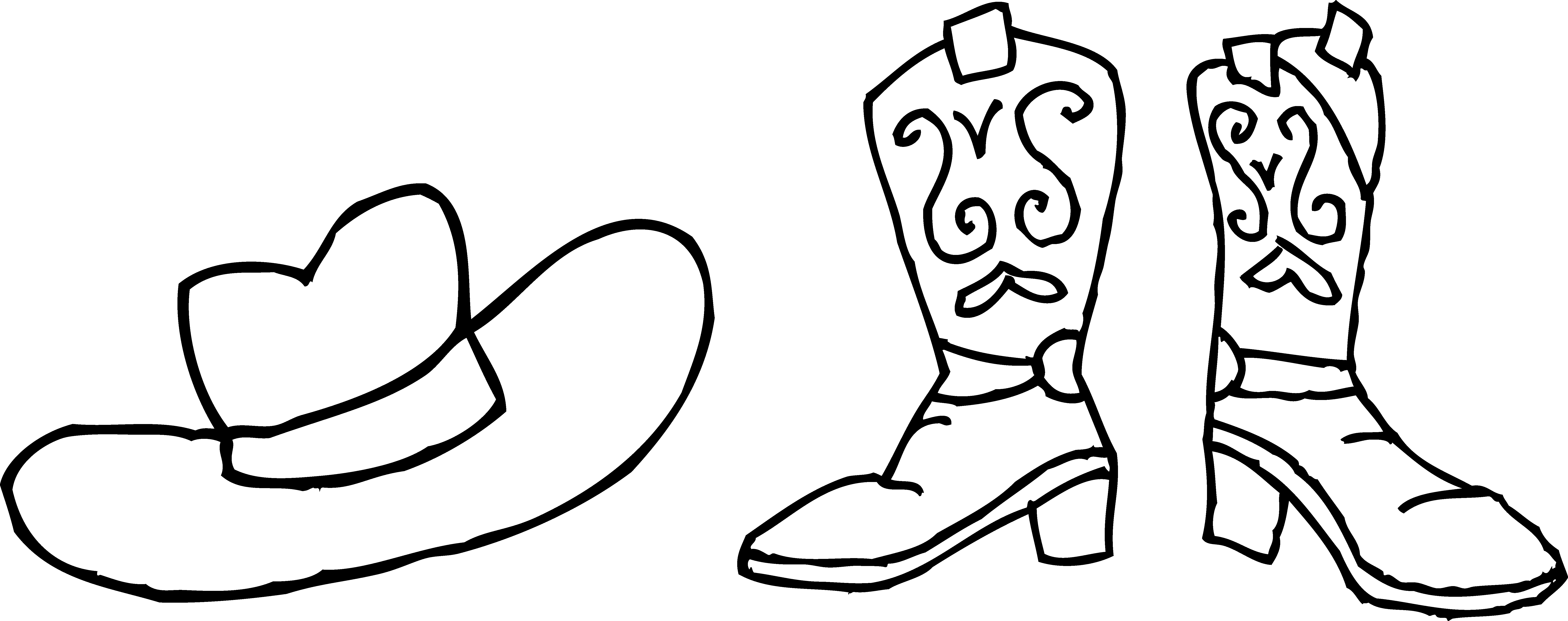 cowboy boot drawing easy Clip Art Library