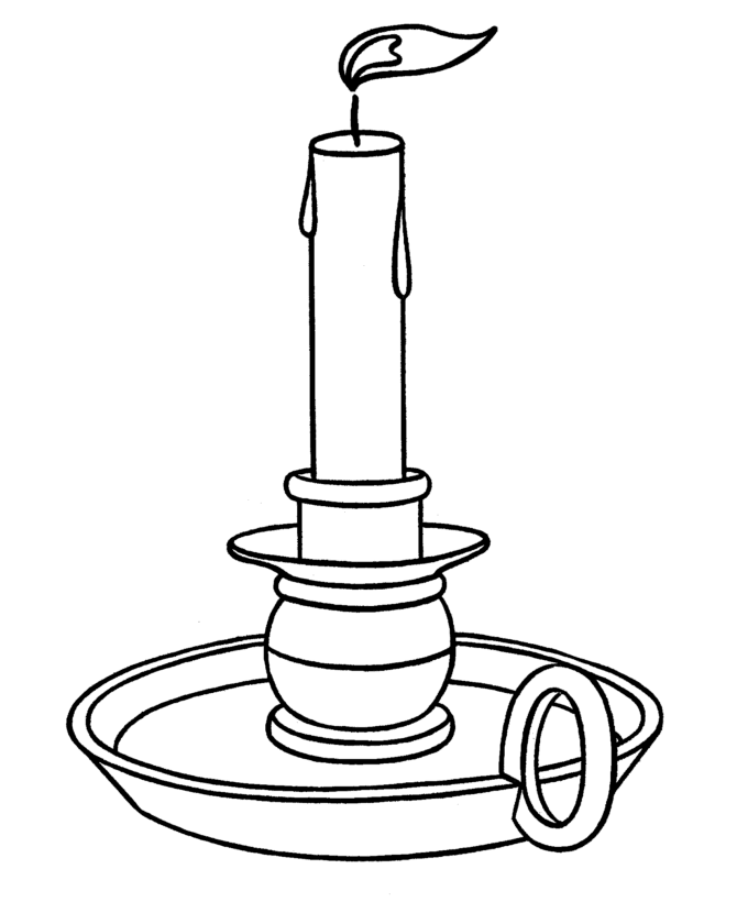 candle colouring Clip Art Library