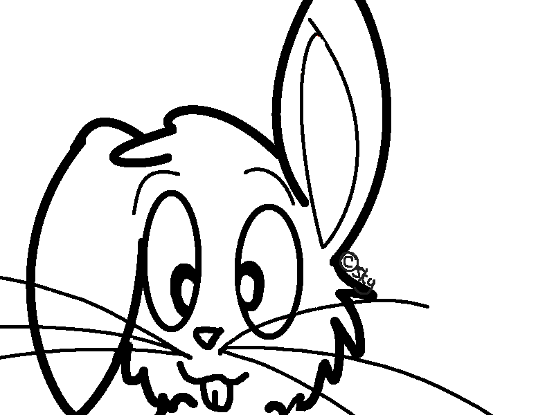 Free Rabbit Line Art, Download Free Clip Art, Free Clip