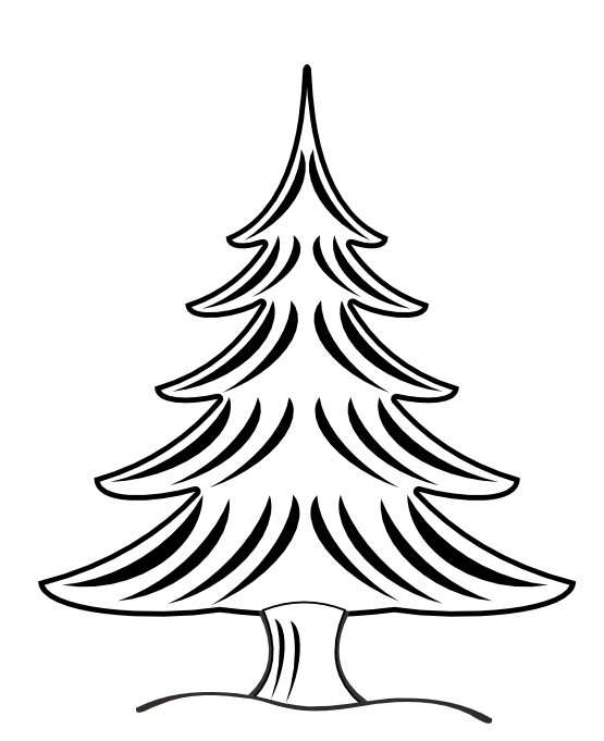 Free Christmas Tree Line Drawing, Download Free Christmas Tree Line