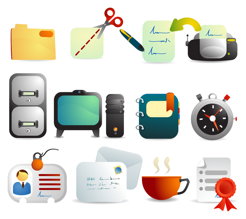 Office equipment clipart