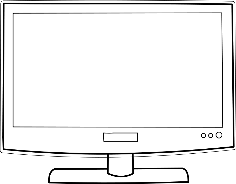 Free Tv Clipart Black And White, Download Free Tv Clipart Black And