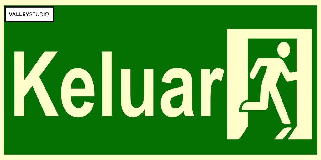 keluar exit sign Clip Art Library
