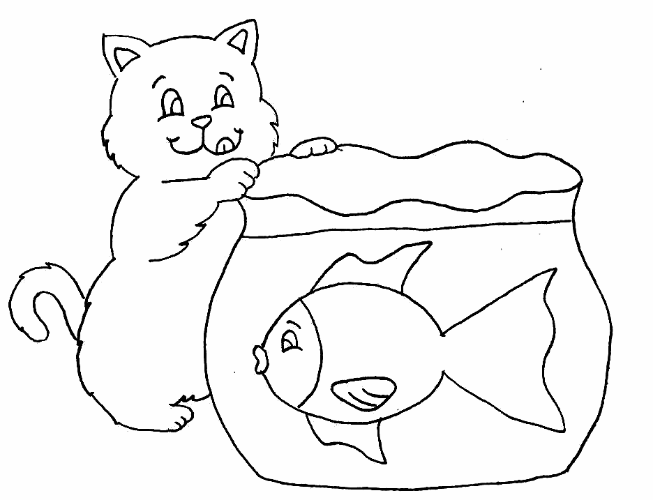 Fish Bowl Aquarium coloring page Free Printable Coloring Pages