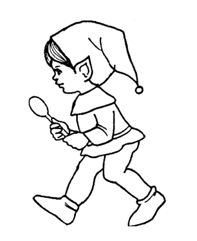 Brownie Elf Coloring Page Coloring Pages