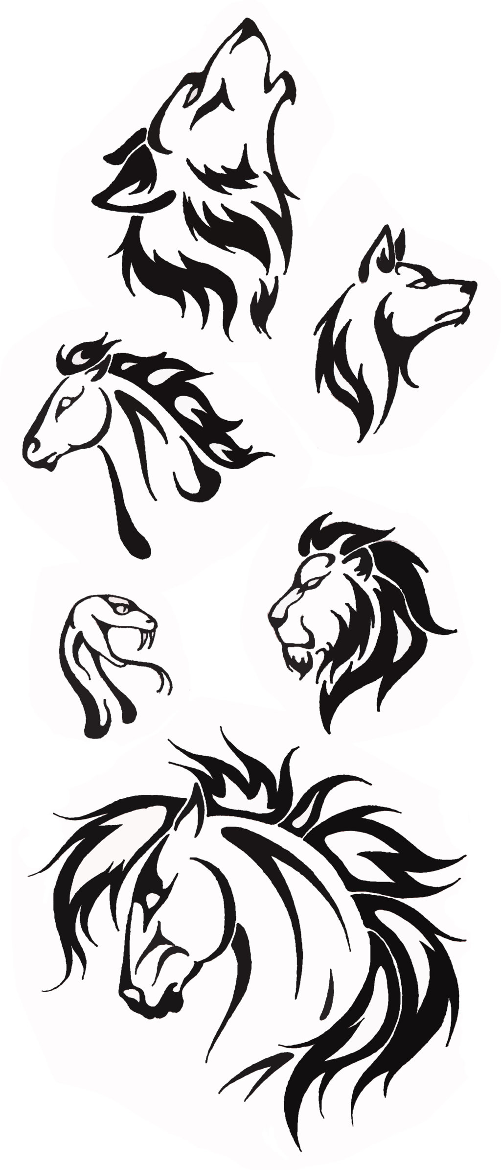 Simple Animal Tattoo Designs - Clip Art Library 2389_x_1024_jpg