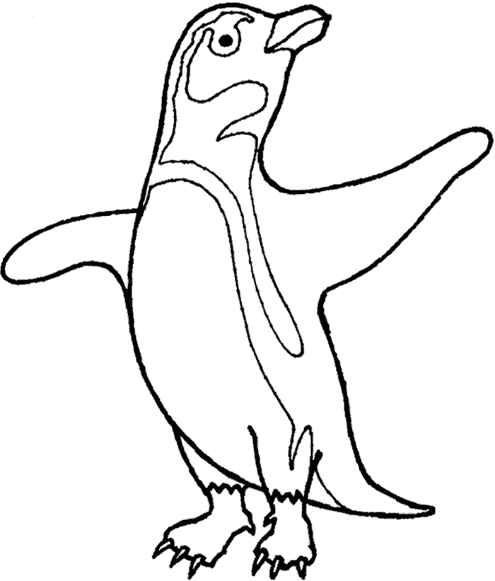 Free Cartoon Penguin Coloring Pages, Download Free Cartoon Penguin