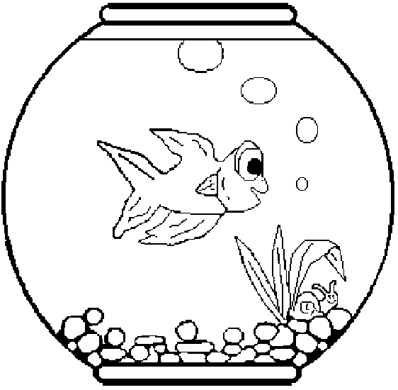 Free Fish Bowl Clipart Black And White, Download Free Fish Bowl Clipart