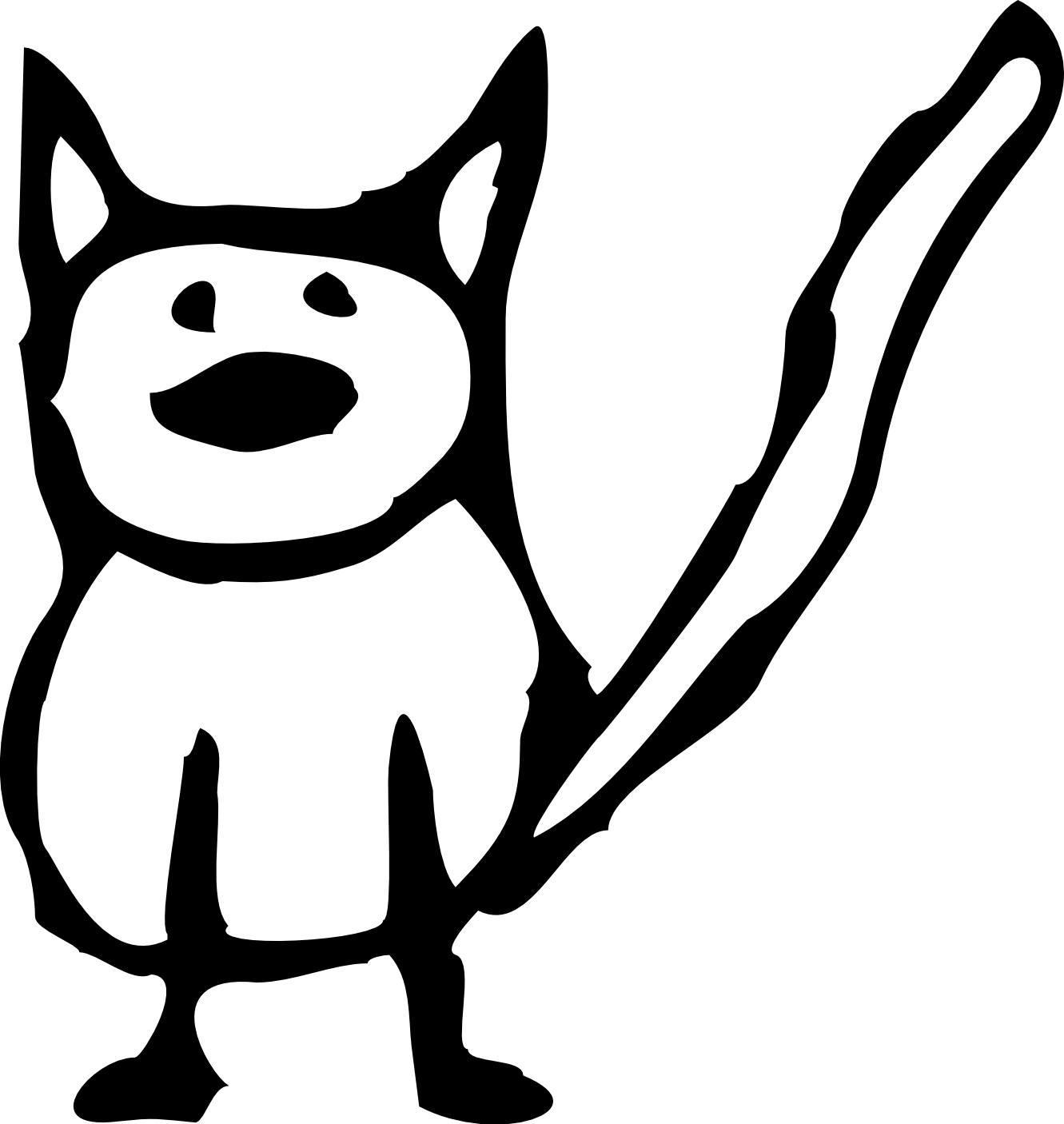 Free Black And White Cat Cartoon, Download Free Black And White Cat