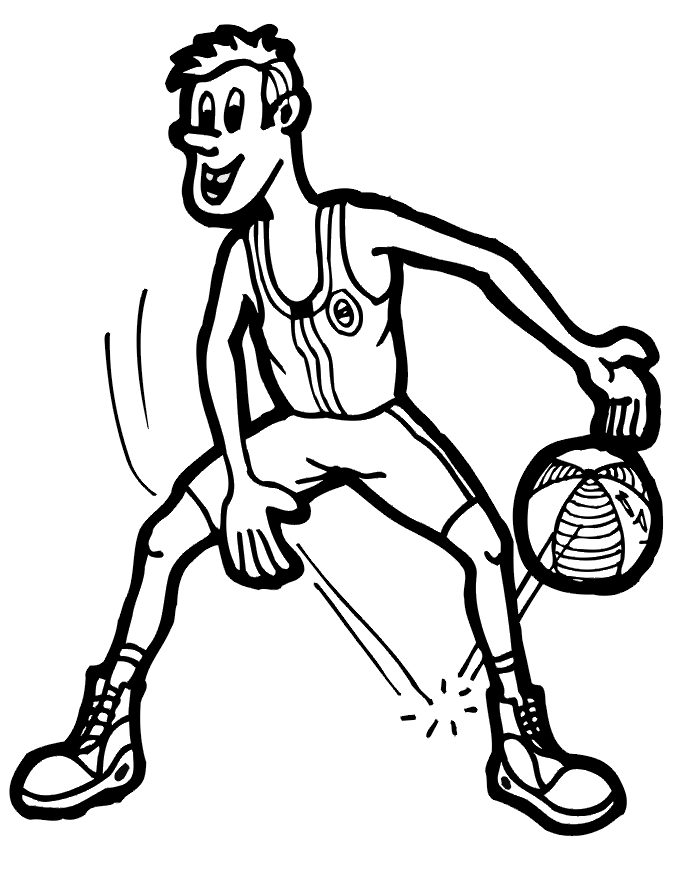 dribbling in basketball drawing Clip Art Library