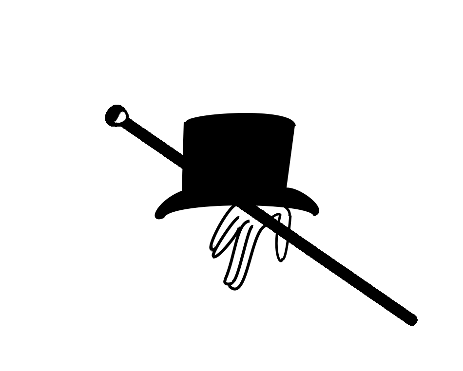 Free clipart top hat and cane