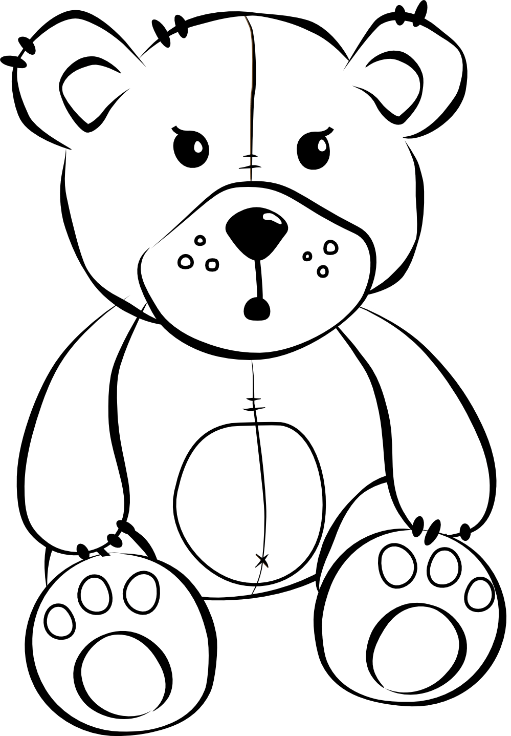 Free Black And White Stuffed Animal, Download Free Black And White