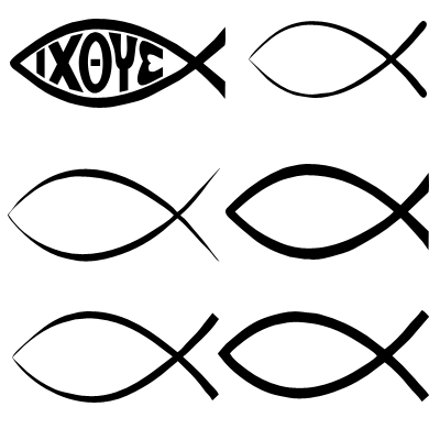 Simple Jesus Fish Tattoo - Clip Art Library 400_x_400_gif