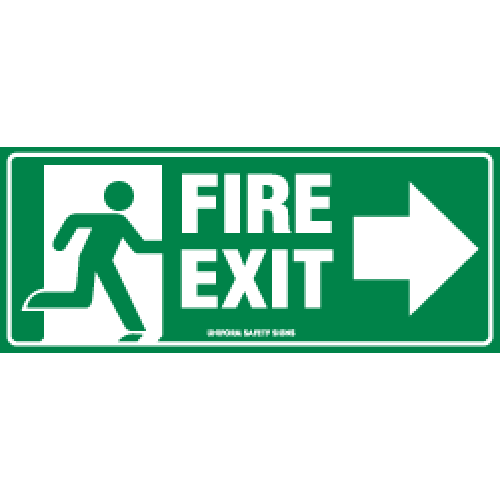 green fire exit sign Clip Art Library