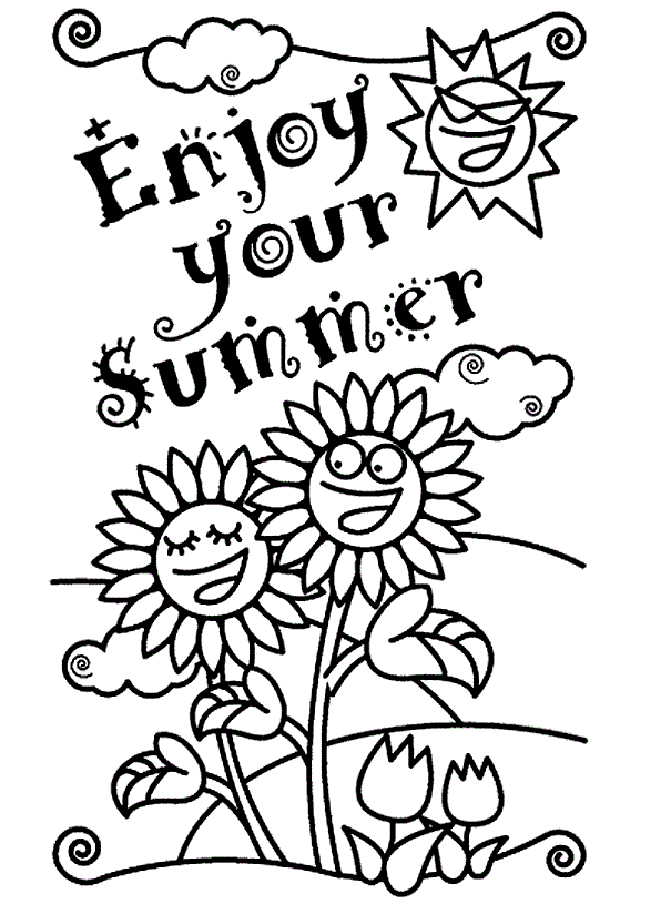 Ilovemygfs Summer Flower Coloring Pages