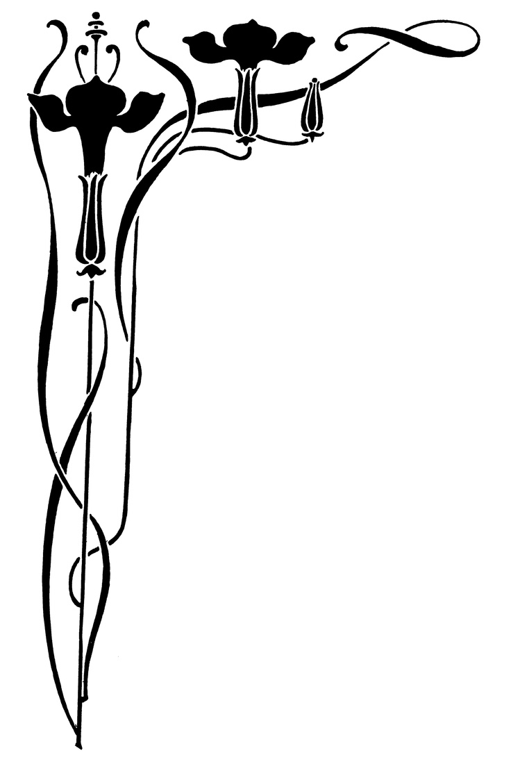 border art nouveau patterns Clip Art Library