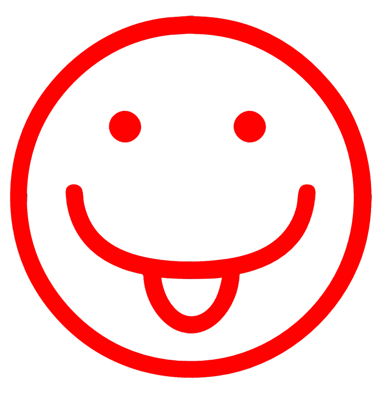 red smiley tongue Clip Art Library