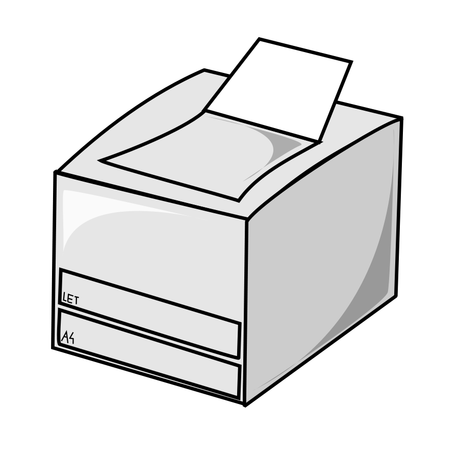 Free Printer Clipart Black And White, Download Free Printer Clipart