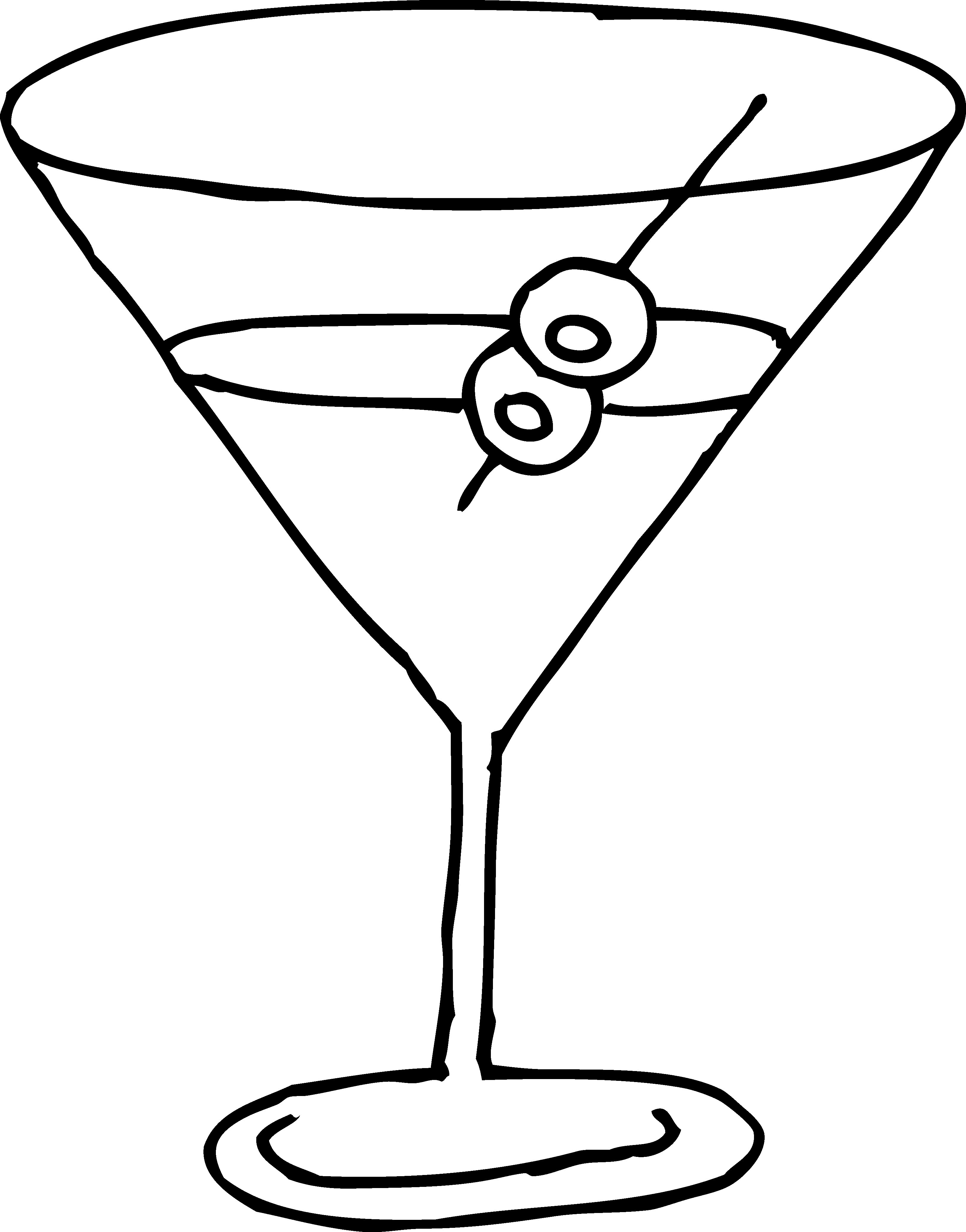 Free Cocktail Clipart Black And White, Download Free Cocktail Clipart