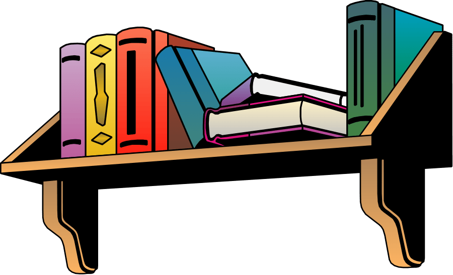book on the shelf Clip Art Library