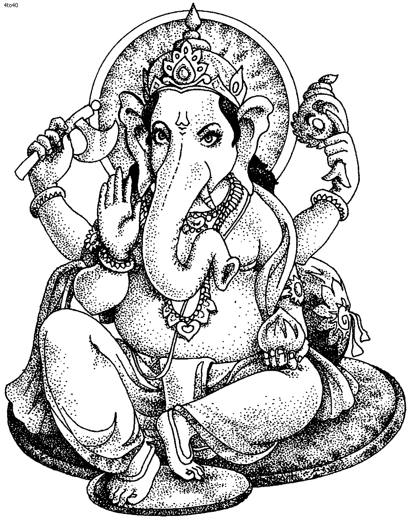 Free Ganesh Outline, Download Free Ganesh Outline png images, Free