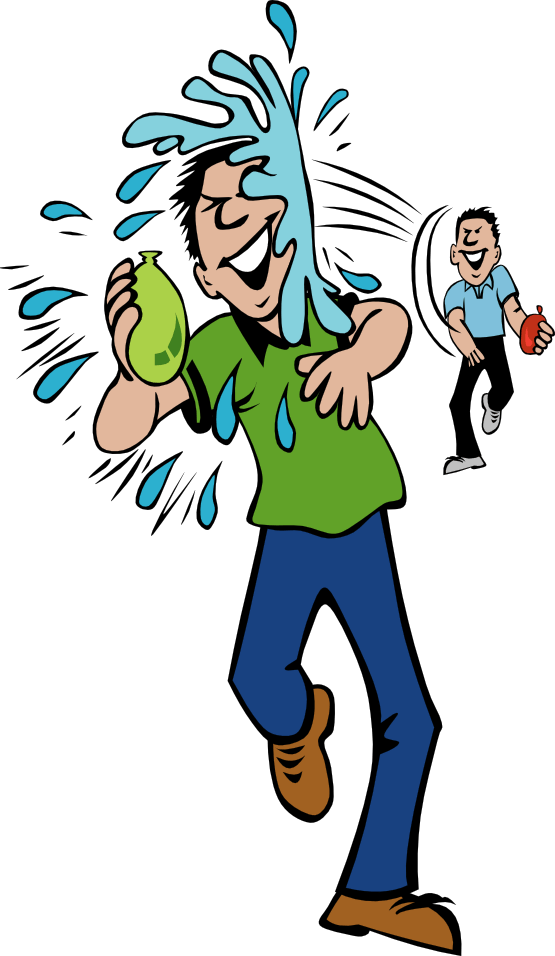 water balloon fight clipart Clip Art Library