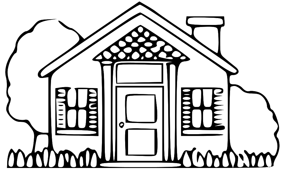 Free House Black And White Clipart, Download Free House Black And White
