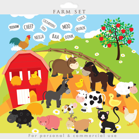 farm animal clipart background Clip Art Library