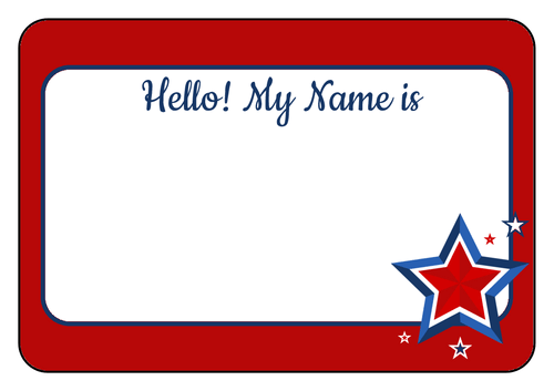 Clip Art Name Tags Printable