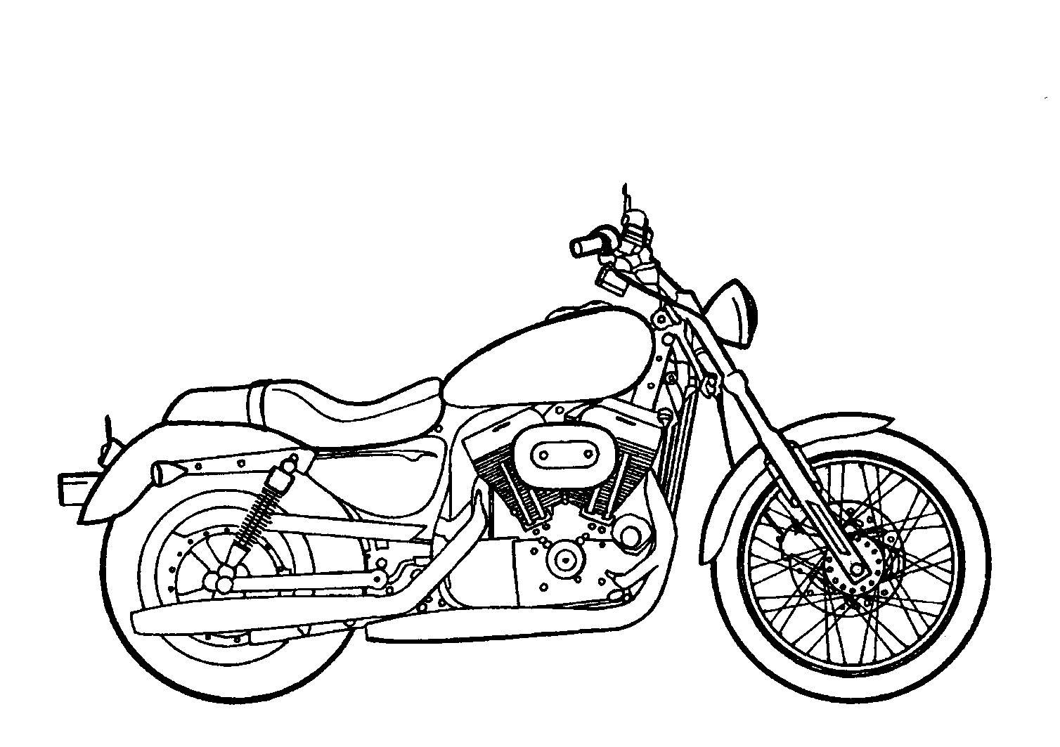 Free Motorcycle Black And White Clipart, Download Free Motorcycle Black