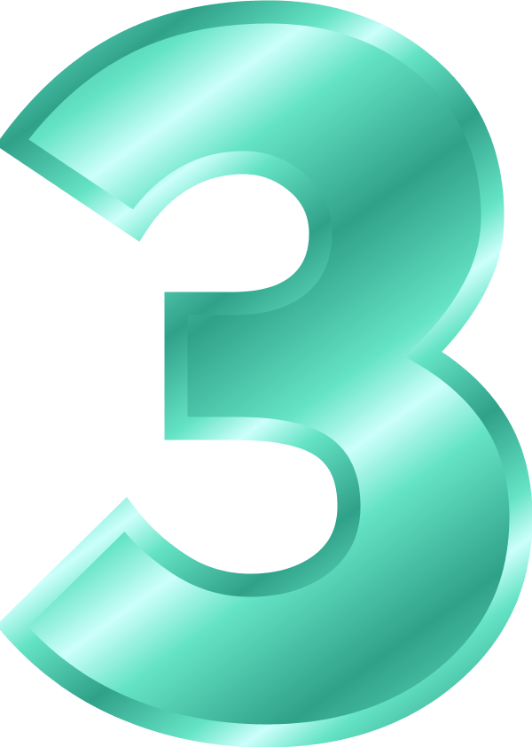 number 3 in green color Clip Art Library
