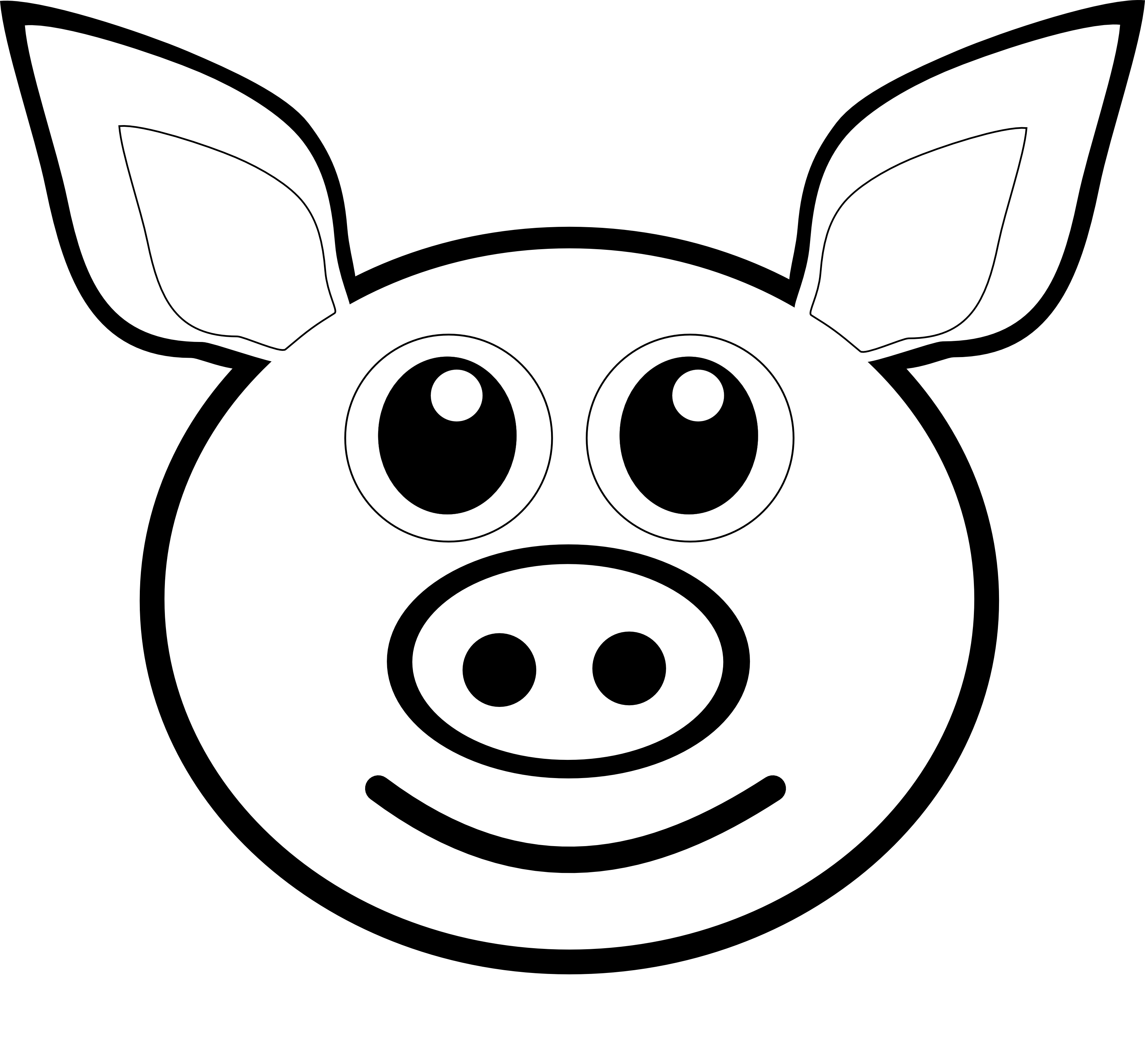 pig face coloring page 2439910
