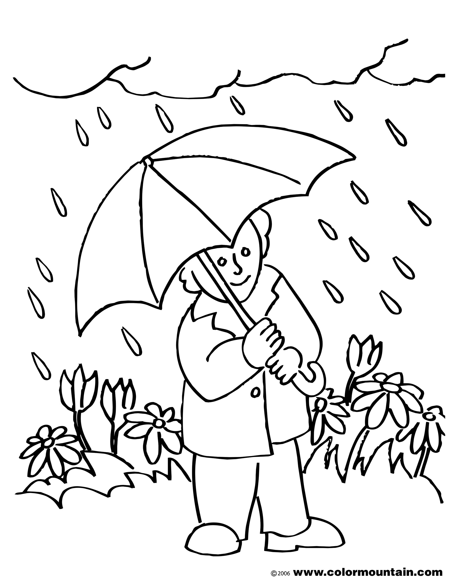 Raining Clipart Black And White