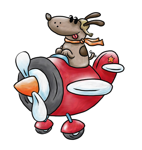 Airplane Dog Cliparts Creative and Playful Graphics for Aviation and
