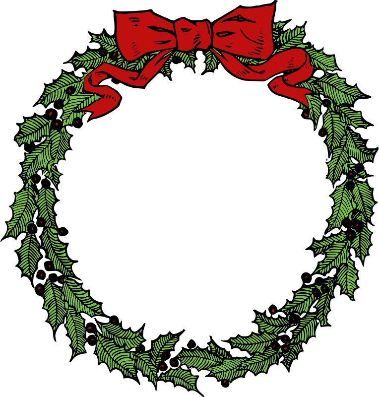 Victorian Christmas Wreath Clip Art christmas wreath clip art free Clip Art Library