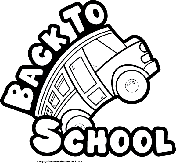 back to school clipart black and white Clip Art Library