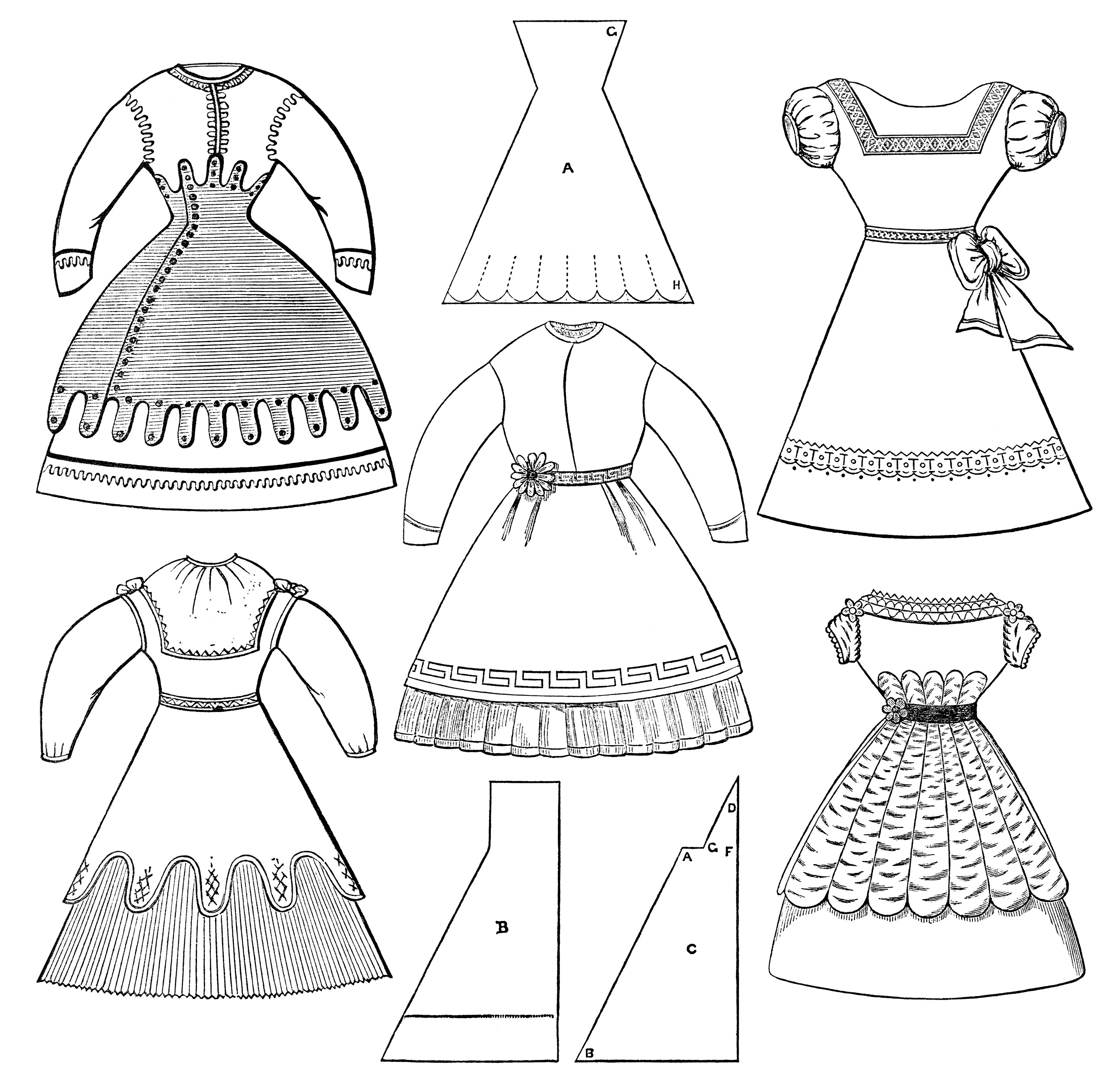 cotton clothes clipart black and white Clip Art Library
