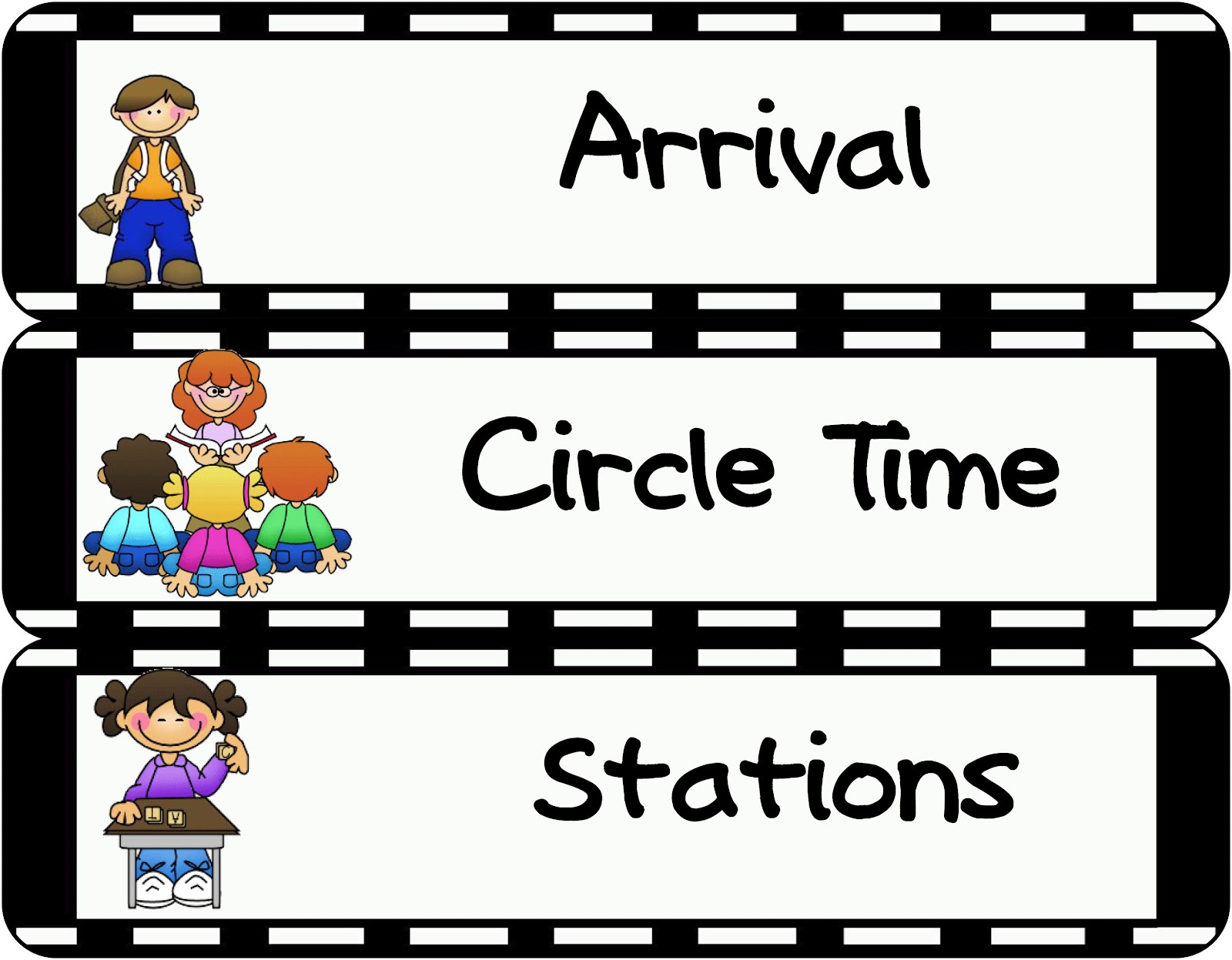 Preschool Schedule Clipart